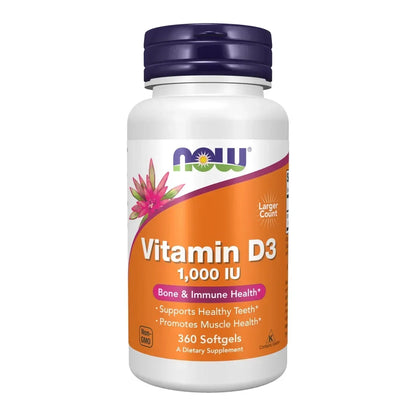 NOW Foods, Vitamin D-3, High Potency, 125 mcg (5,000 IU), 120 Softgels