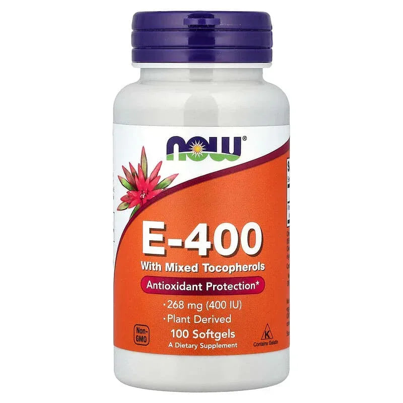 NOW Foods, E-400 with Mixed Tocopherols, 268 mg (400 IU), Softgels
