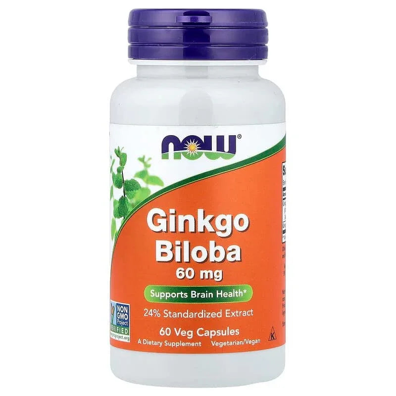 NOW Foods, Ginkgo Biloba, 60 mg, Veg Capsules