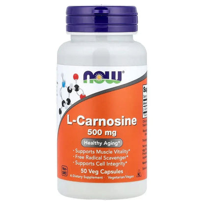 NOW Foods, L-Carnosine, 500 mg, Veg Capsules