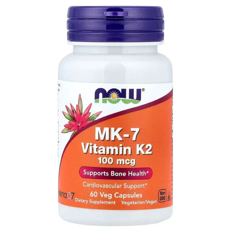 NOW Foods, MK-7 Vitamin K-2, 100 mcg, 60 Veg Capsules