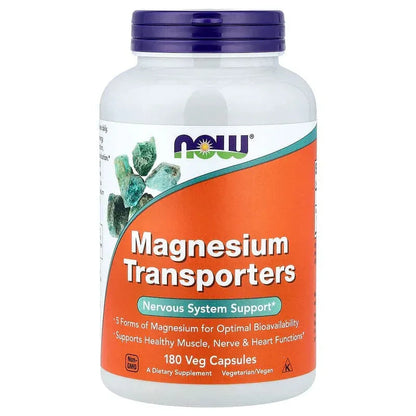 NOW Foods, Magnesium Transporters, 120 mg, 180 Veg Capsules