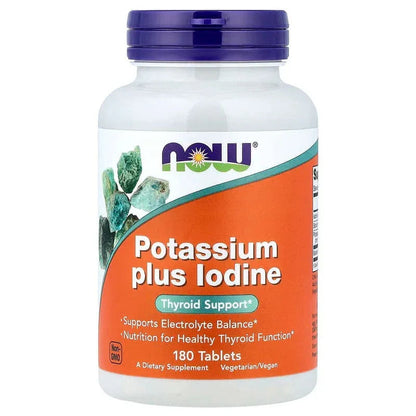NOW Foods, Potassium Plus Iodine, 180 Tablets