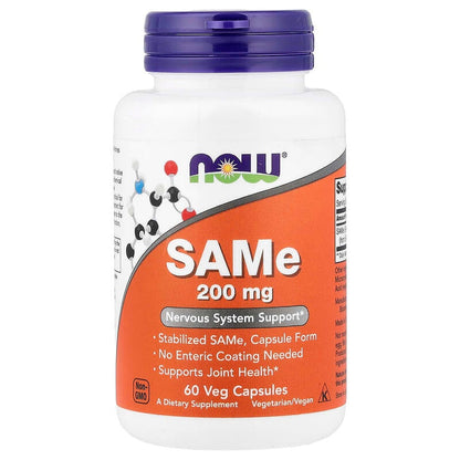 NOW Foods, SAMe, 200 mg, Veg Capsules