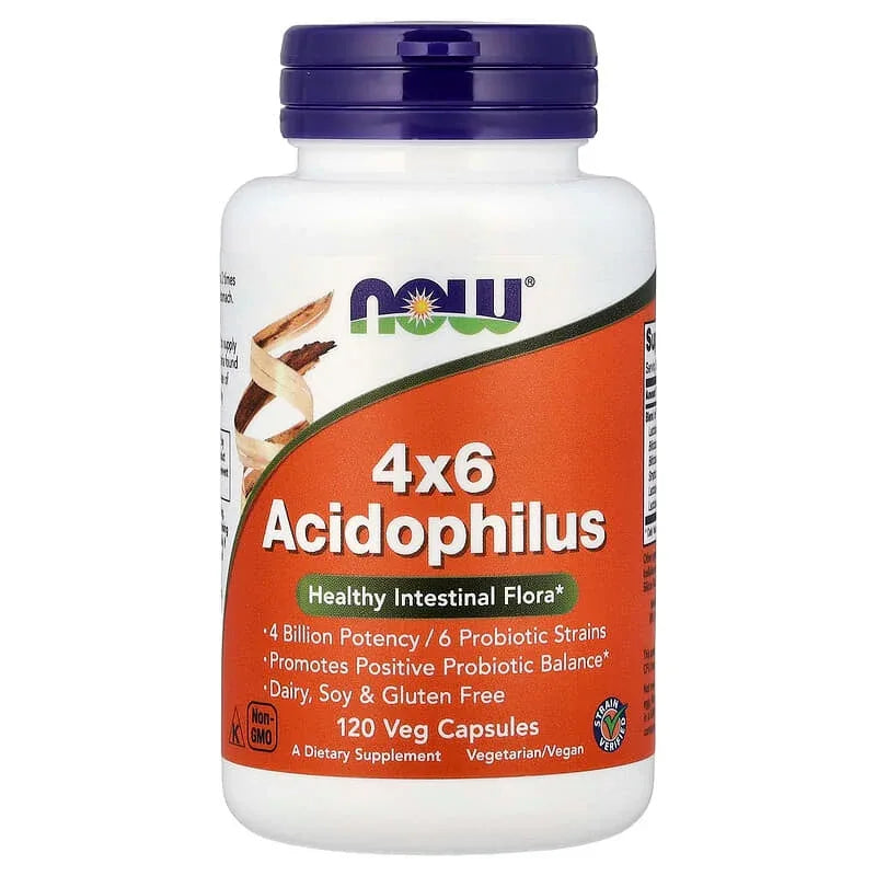 NOW Foods, 4x6 Acidophilus, Veg Capsules
