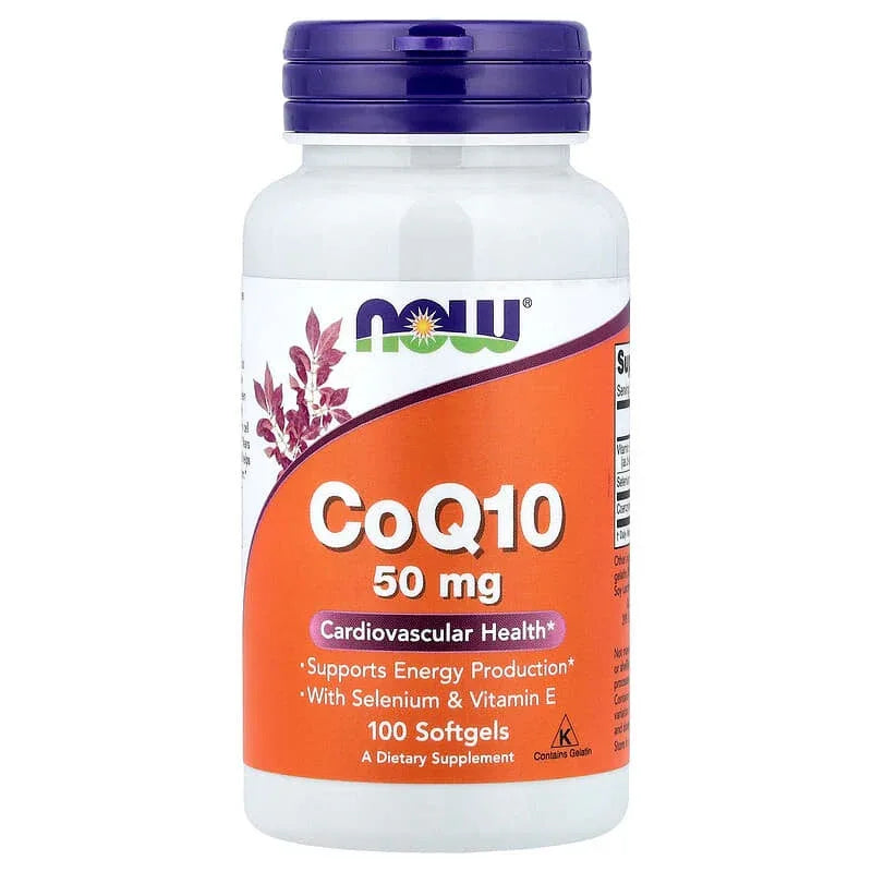 NOW Foods, CoQ10 With Selenium & Vitamin E, 50 Softgel