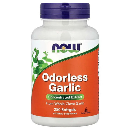 NOW Foods, Odorless Garlic, Concentrated Extract, Softgels (25 mg per Softgel)