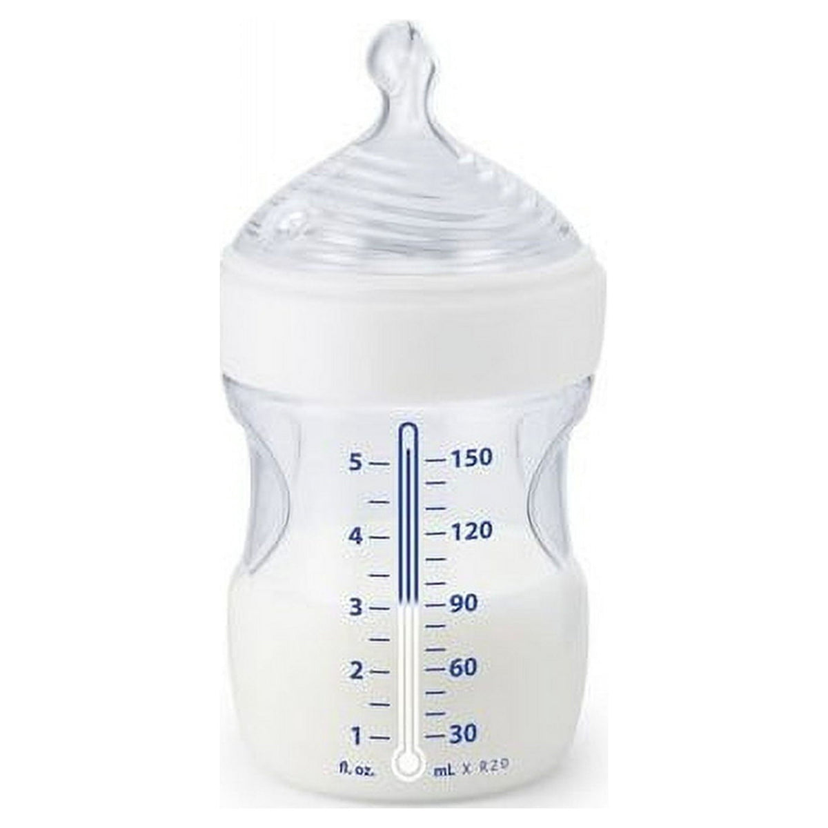 NUK Simply Natural Bottle with SafeTemp, 5 oz, 3 Pack, 0+ Months, Unisex, Clear