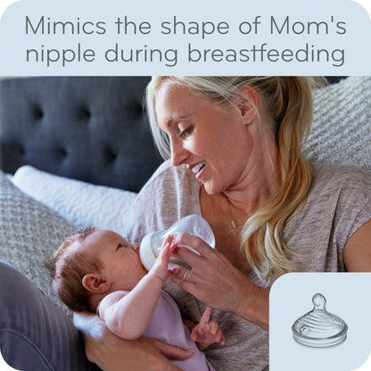 NUK Simply Natural Bottle with SafeTemp, 5 oz, 3 Pack, 0+ Months, Unisex, Clear