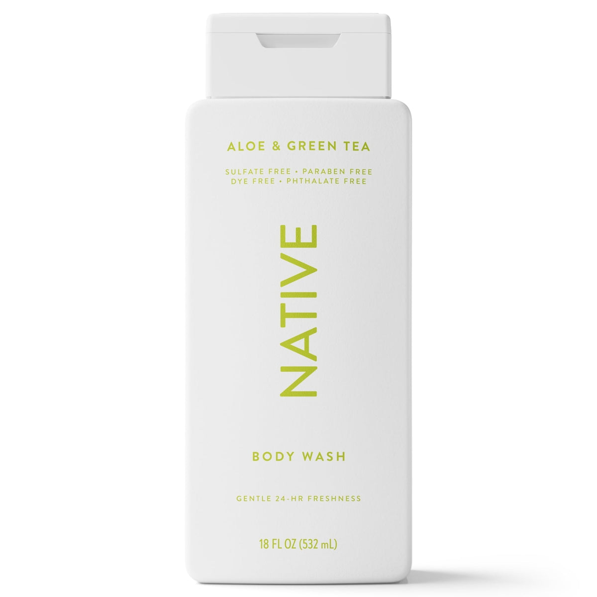 Native Body Wash, Aloe & Green Tea, Sulfate Free, for Women & Men, 18 fl oz