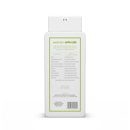 Native Body Wash, Limited Edition Strawberry Matcha, Sulfate Free Body Wash for Women & Men, Boba Café, 18 fl oz