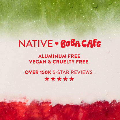 Native Body Wash, Limited Edition Strawberry Matcha, Sulfate Free Body Wash for Women & Men, Boba Café, 18 fl oz