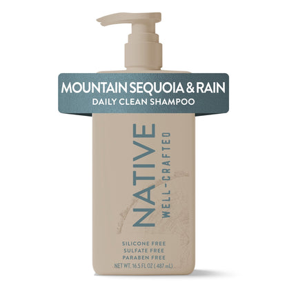 Native Daily Clean Men's Shampoo, Silicone and Sulfate Free, Mountain Sequoia & Rain, 16.5 fl oz (PACK OF 3 )