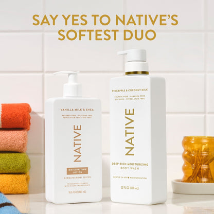 Native Moisturizing Body Wash, Pineapple & Coconut Milk, 22 fl oz
