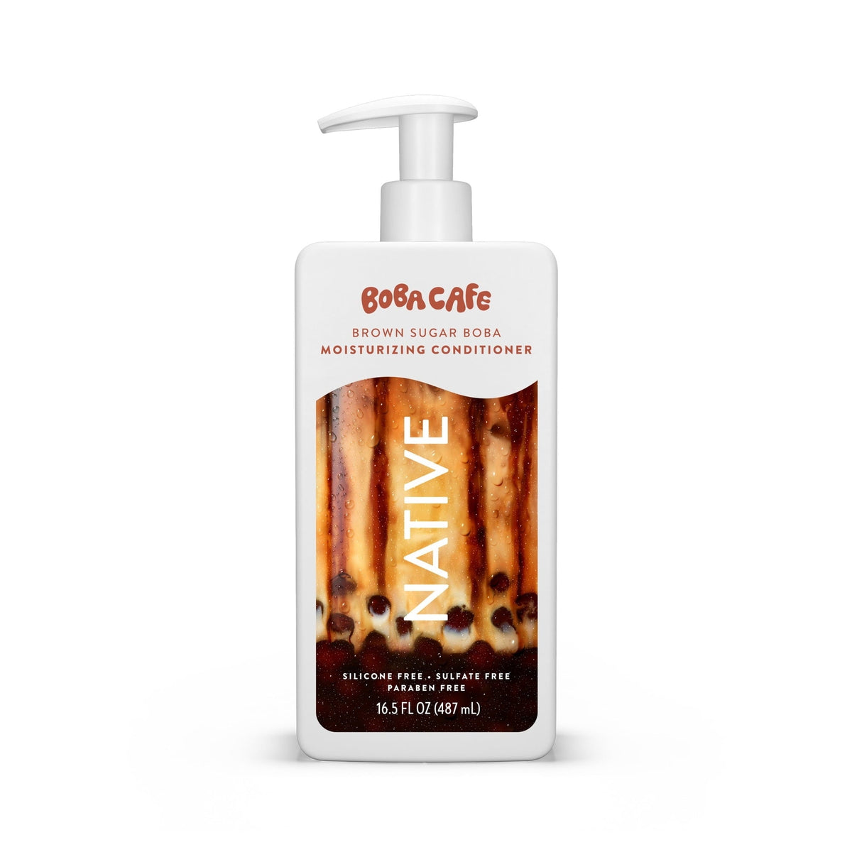 Native Moisturizing Conditioner, Limited Edition Brown Sugar Boba, Silicone Free Conditioner for Women and Men, Boba Café, 16.5 fl oz