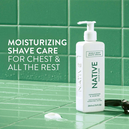 Native Shave Cream for Face & Body, Cedarwood & Jasmine 7.6 fl oz