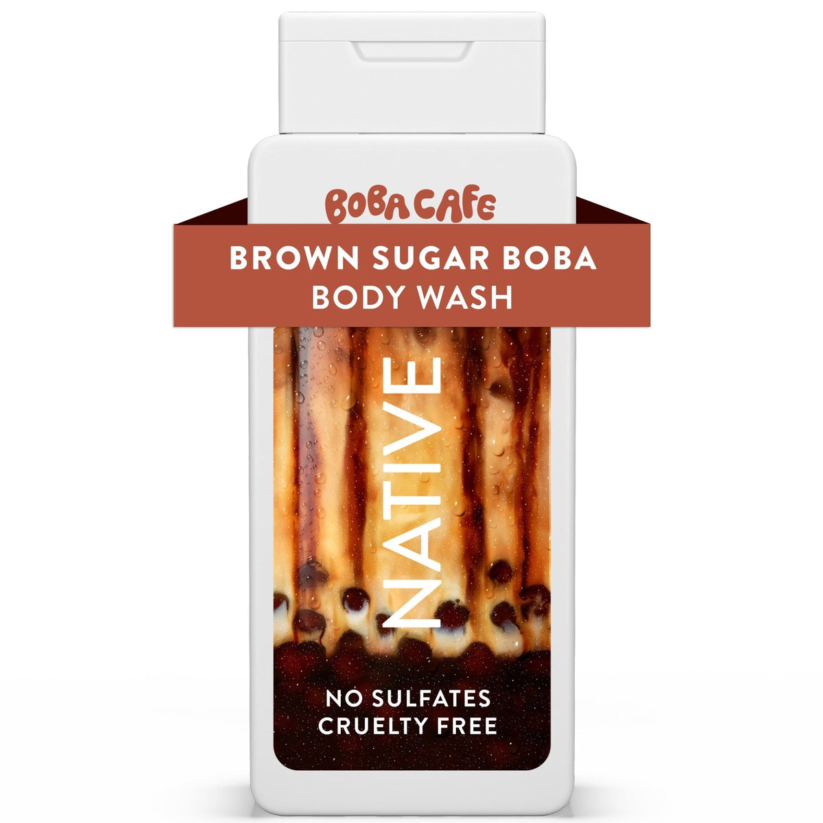 Native Body Wash, Limited Edition Coconut Ube, Sulfate Free Body Wash for Women & Men, Boba Café, 18 fl oz
