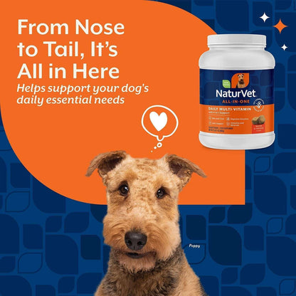 NaturVet Daily Multi-Vitamin All-In-One Supplement for Dogs, 240 ct.