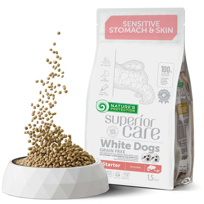 Nature's Protection Superior Care Grain Free Salmon Starter Dry Dog Food, Puppy & Mothers of All Breed, 3.3 lb Bag