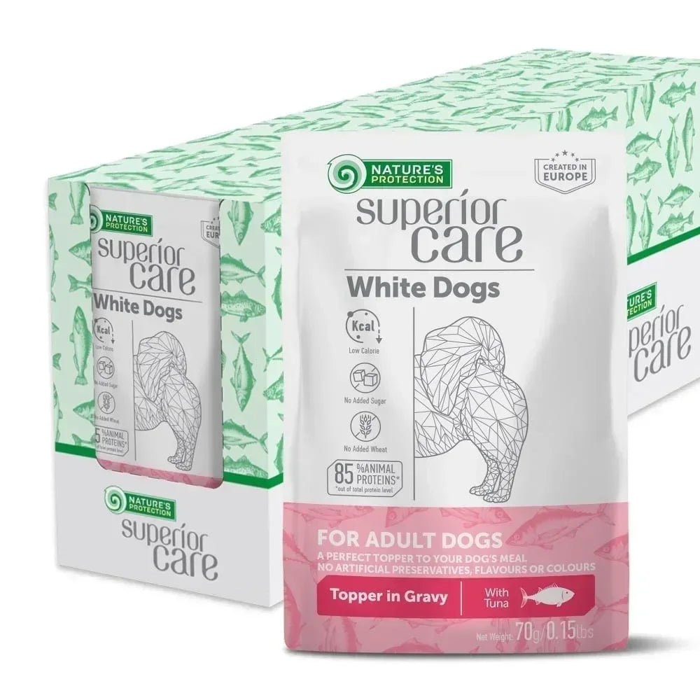 Nature's Protection Superior Care Tuna Fish Topper Wet Dog Food, Adult, 2.46 oz Pouch (24-Pack)