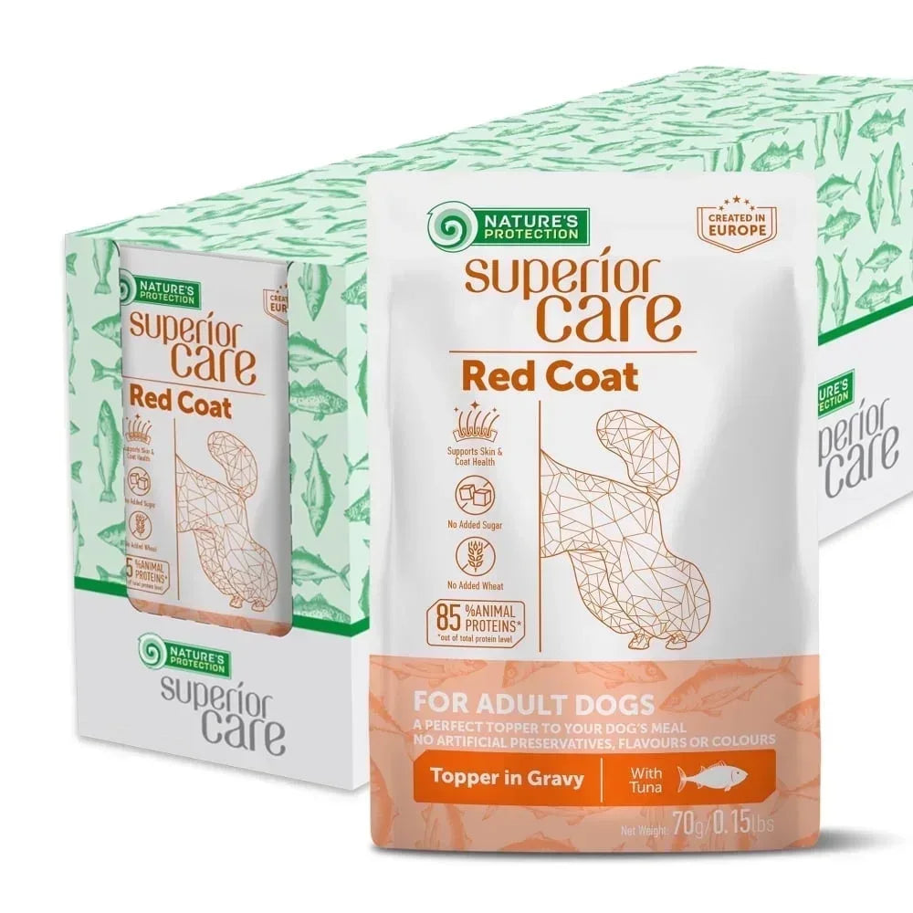 Nature's Protection Superior Care Tuna Fish Topper Wet Dog Food, Adult, 2.46 oz Pouch (24-Pack)