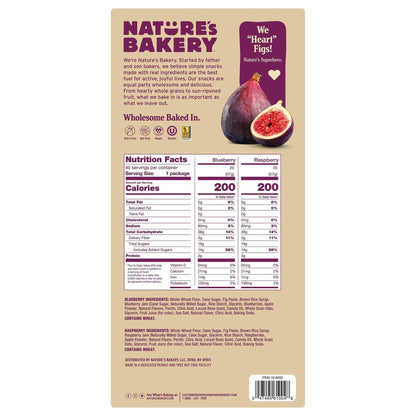 Nature's Bakery Fig Bar, Variety Pack, 2 oz, 40-count