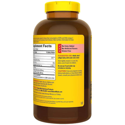 Nature Made Burp-Less Fish Oil 1200 mg Softgels, 240 ct.