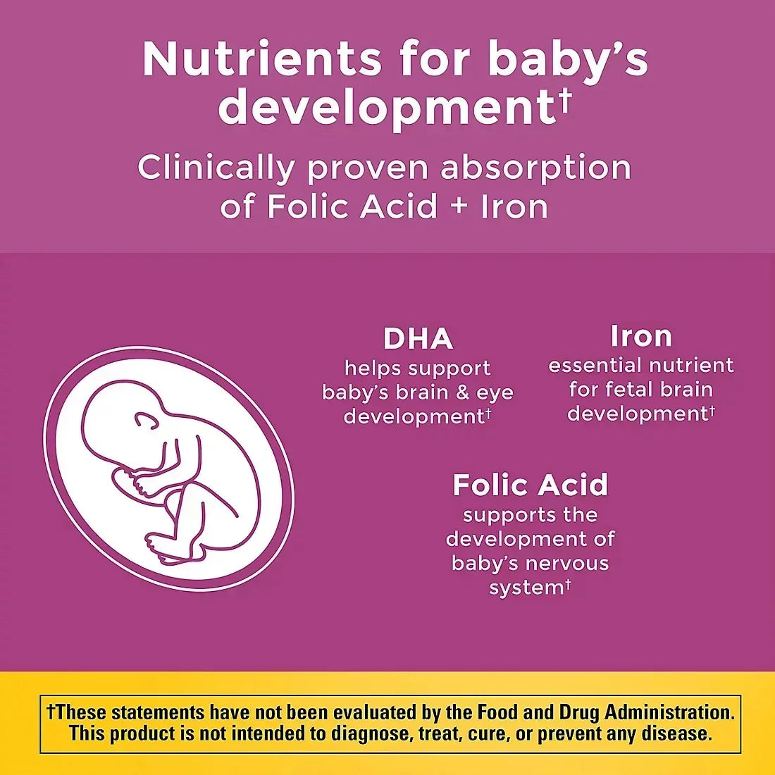 Nature Made Prenatal Multivitamin with Folic Acid + DHA Softgels, 150 Count