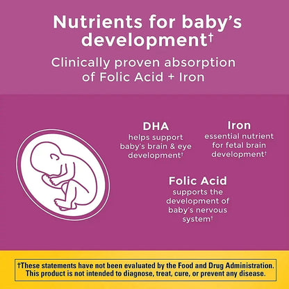 Nature Made Prenatal Multivitamin with Folic Acid + DHA Softgels, 150 Count
