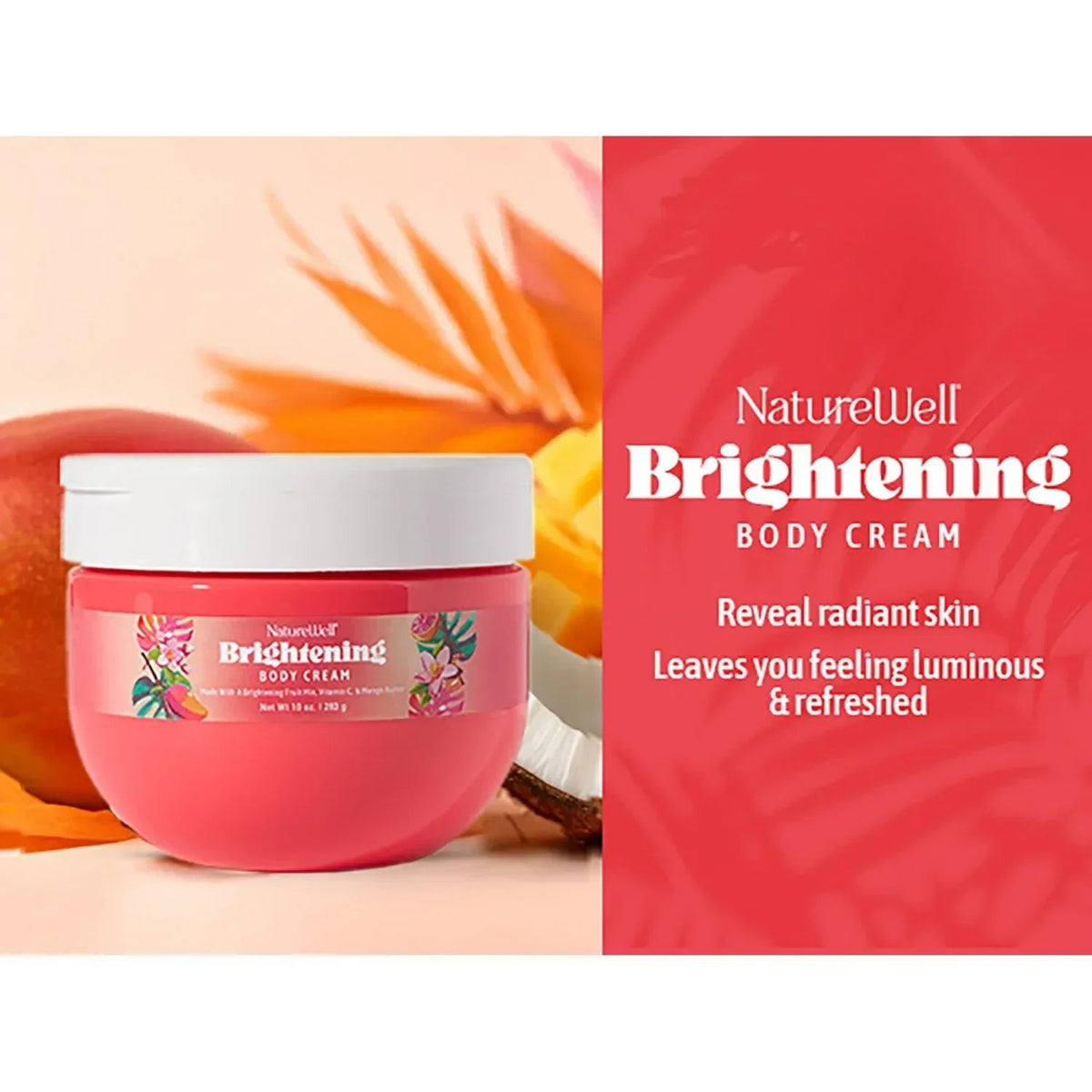 NatureWell Brightening Body Cream, 10 oz., 2 pk.
