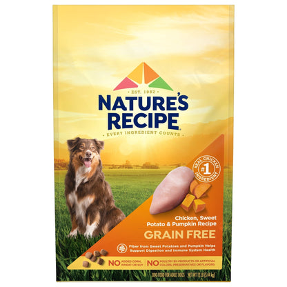 Nature's Recipe Grain Free Chicken, Sweet Potato & Pumpkin Dry Dog Food
