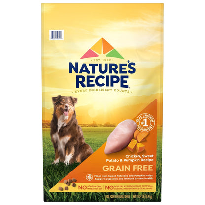 Nature's Recipe Grain Free Chicken, Sweet Potato & Pumpkin Dry Dog Food