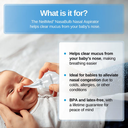 NeilMed Nasabulb Silicone Nasal Aspirator 1 pack, Infant to Young Child