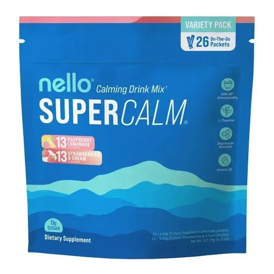 Nello Supercalm Drink Mix, Variety Pack, 26-count