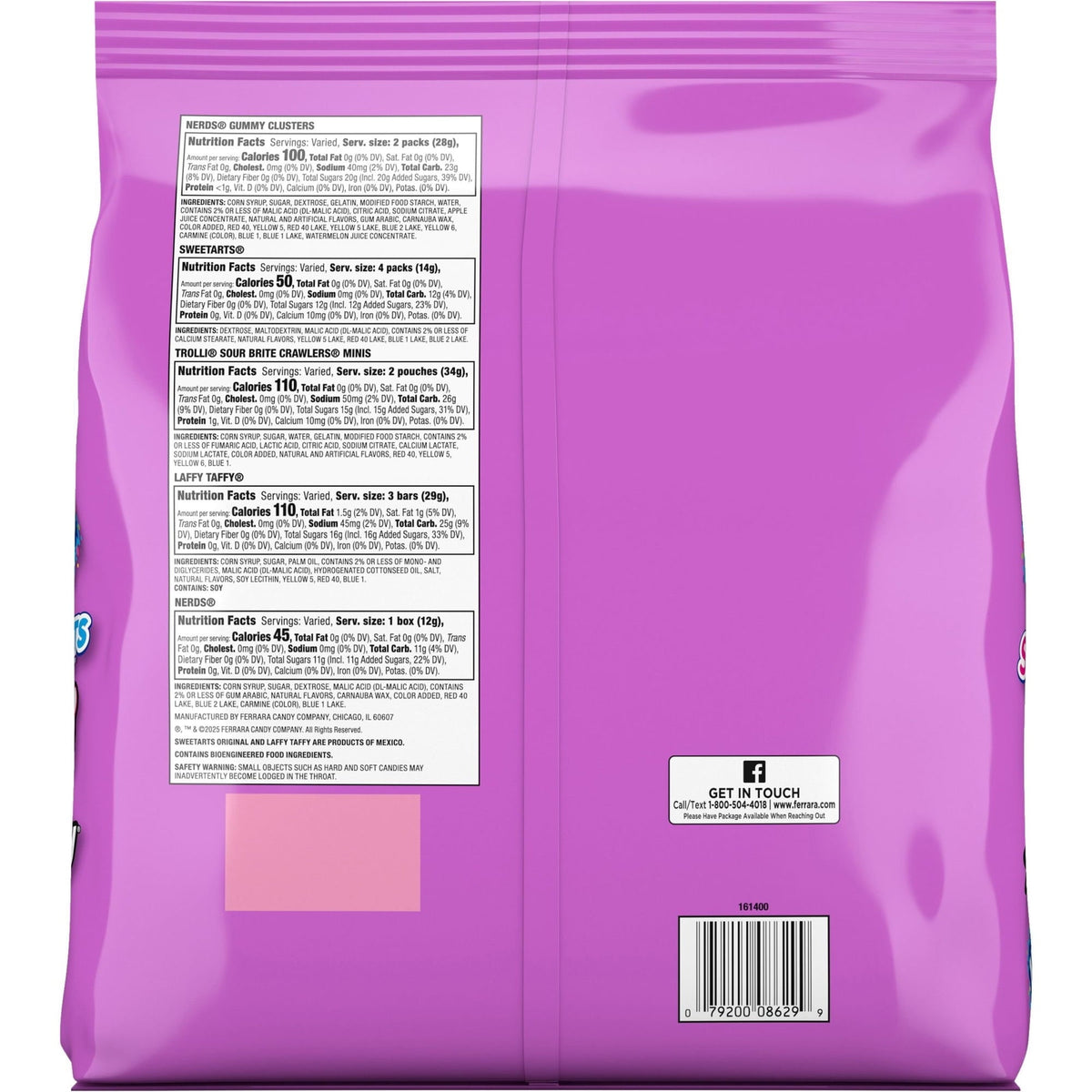 Nerds Treat Size Variety Pack Halloween Candy, 185 ct.