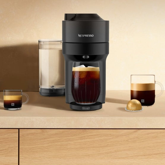 Nespresso Vertuo Pop+ Cold Value Added Bundle by De'Longhi, Liquorice Black, Costco Shop Card Included