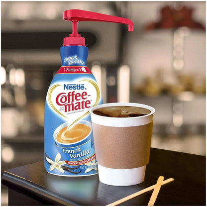 Nestle Coffee mate Liquid Creamer Pump, French Vanilla, 50.7 fl. oz.