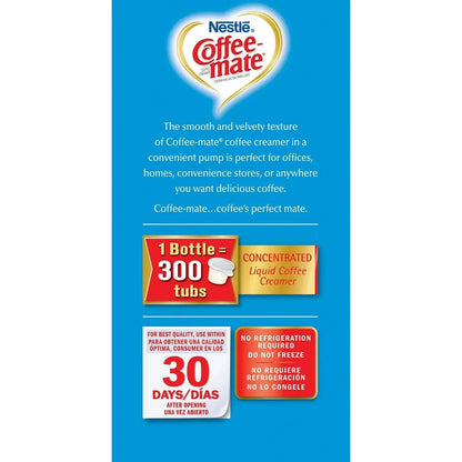 Nestle Coffee mate Liquid Creamer Pump, French Vanilla, 50.7 fl. oz.