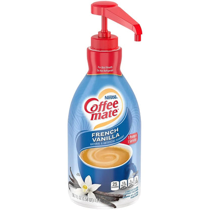 Nestle Coffee mate Liquid Creamer Pump, French Vanilla, 50.7 fl. oz.