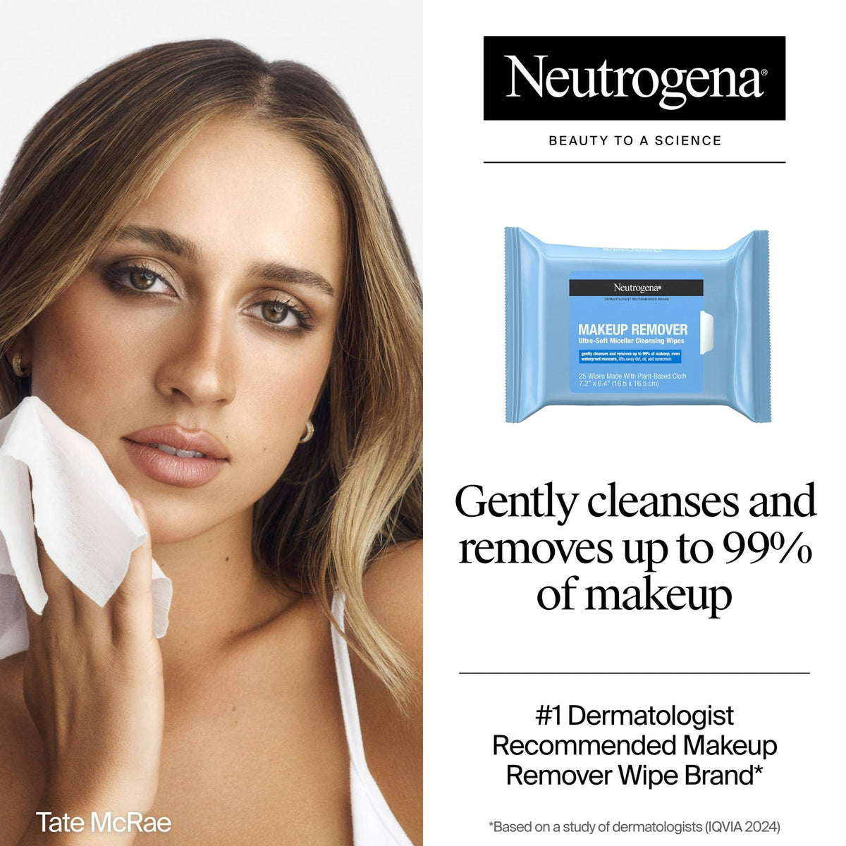 Neutrogena Day & Night Makeup Remover Cleansing Wipes, 3 x 25 Count