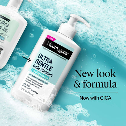 Neutrogena Ultra Gentle Foaming Facial Cleanser, Daily Face Wash, 12 fl. oz