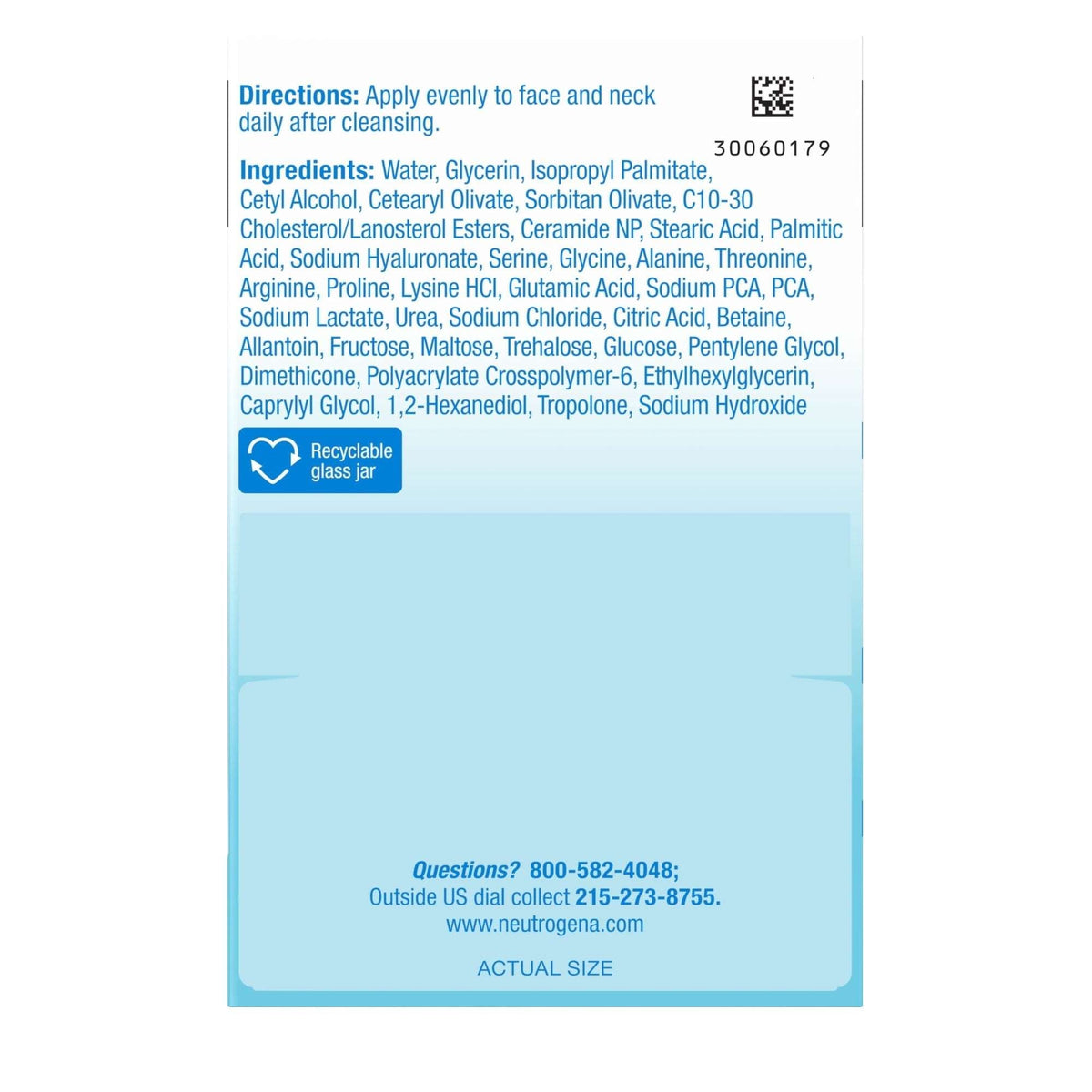 Neutrogena Hydro Boost Hyaluronic Acid Water Cream, Moisturizing Face Cream, 1.7 fl oz