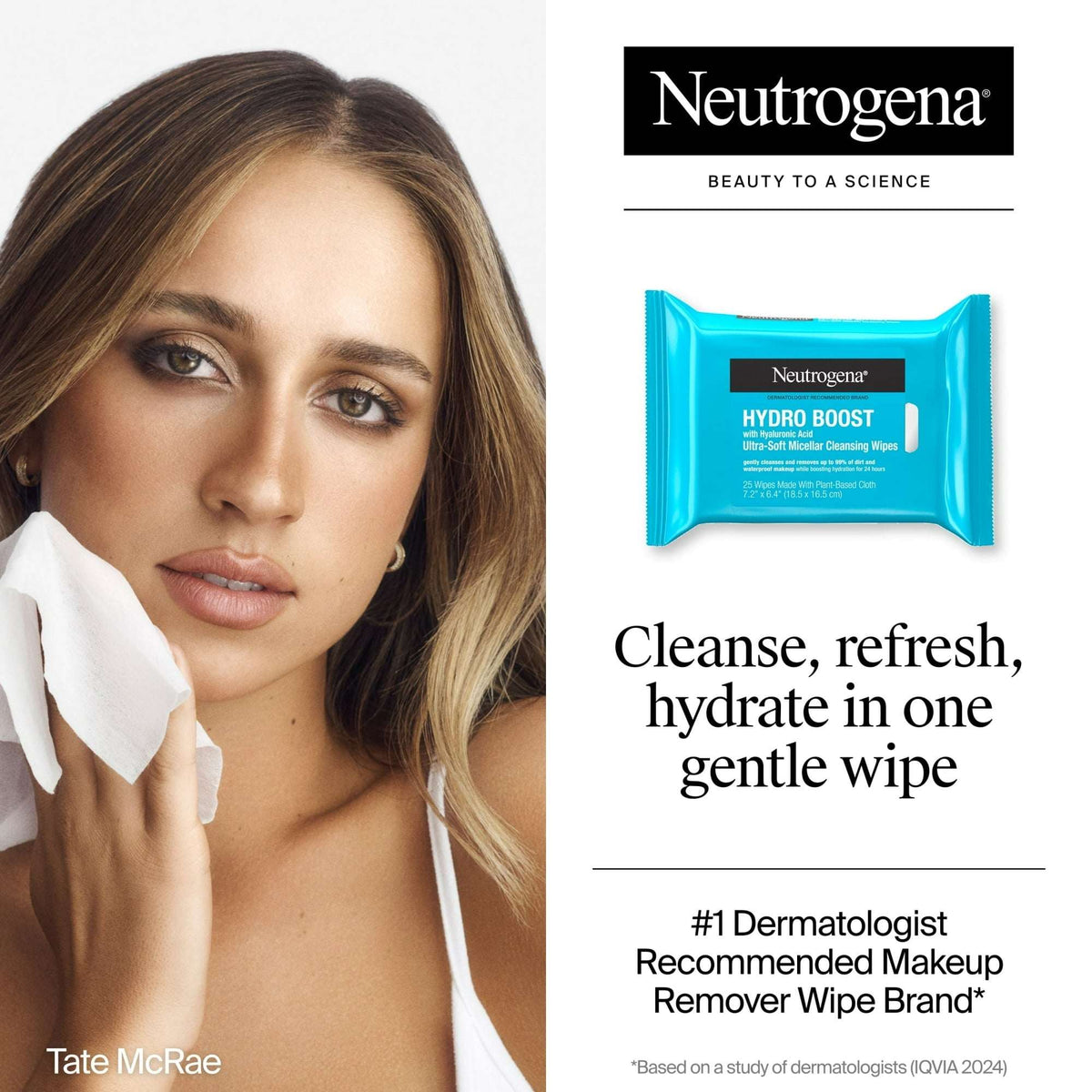 Neutrogena HydroBoost Makeup Remover Face Wipes & Cleansing Towelettes, 25 Count, 2 Pack