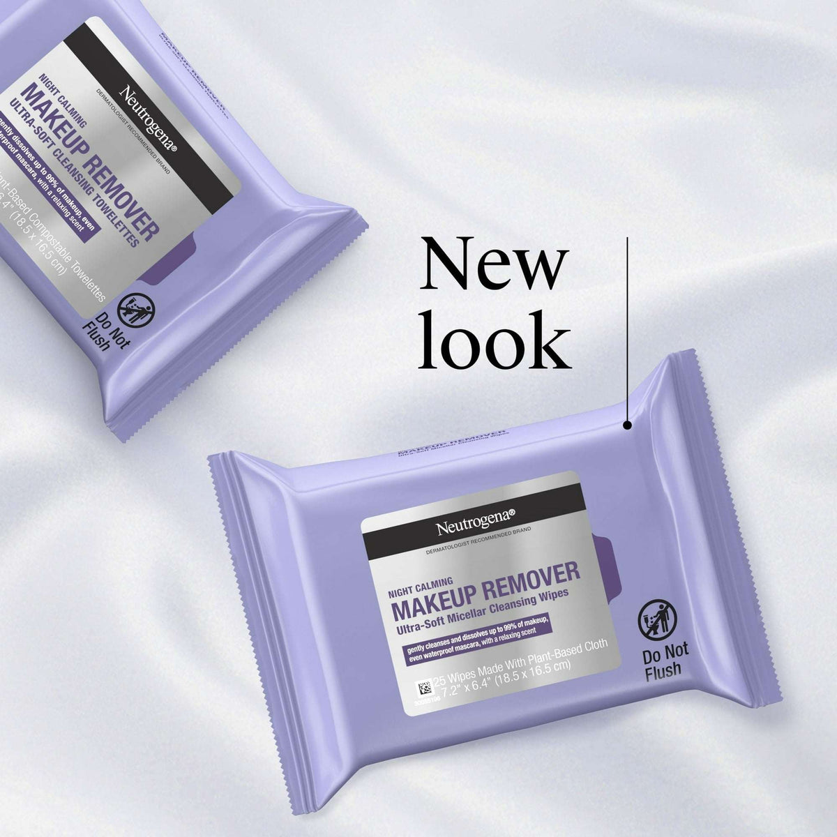 Neutrogena Makeup Remover Night Calming Wipes & Face Cleansing Towelettes, 25 Count, 2 Pack Face Wipes