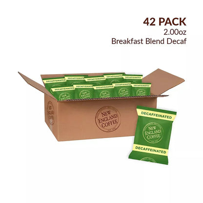 New England Coffee Decaffeinated Blend Ground Coffee Individual Packs, 42 pk./2 oz.