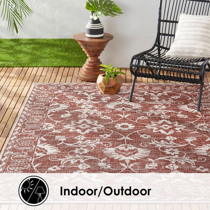 Nicole Miller New York Patio Country Ayala Botanical Floral Indoor/Outdoor Area Rug