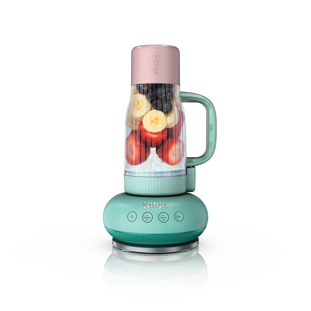 Ninja BlendBOSS 24-Oz Personal Blender, for Smoothies & Frozen Drinks, Travel Tumbler with LeakProof Lid and Chug Spout, Auto-iQ Technology, 1200 Peak Watts, DB300PU Lavender Lemonade