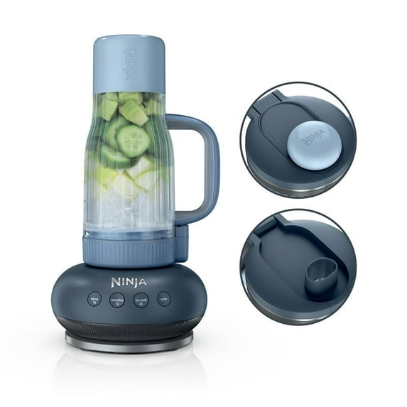 Ninja BlendBOSS 26-Oz Personal Blender, for Smoothies & Frozen Drinks, Travel Tumbler with LeakProof Lid and Chug Spout, Auto-iQ Technology, 1200PW, DB301CY Cyberspace