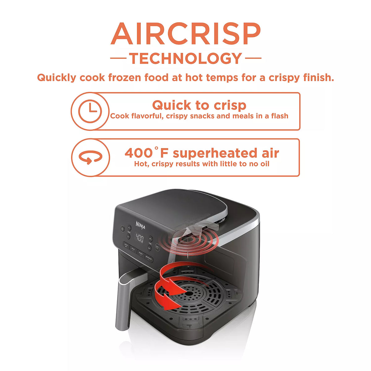 Ninja Air Fryer Pro 4-in-1, 5 QT Capacity, Nonstick Basket & Crisper Plate