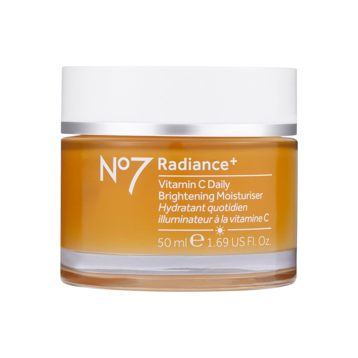 No7 Radiance+ Vitamin C Daily Brightening Face Moisturizer for Dull Skin, All Skin Types, 1.69 oz